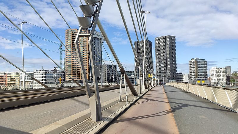 Rotterdam waterfront viewed from Erasmusbrug